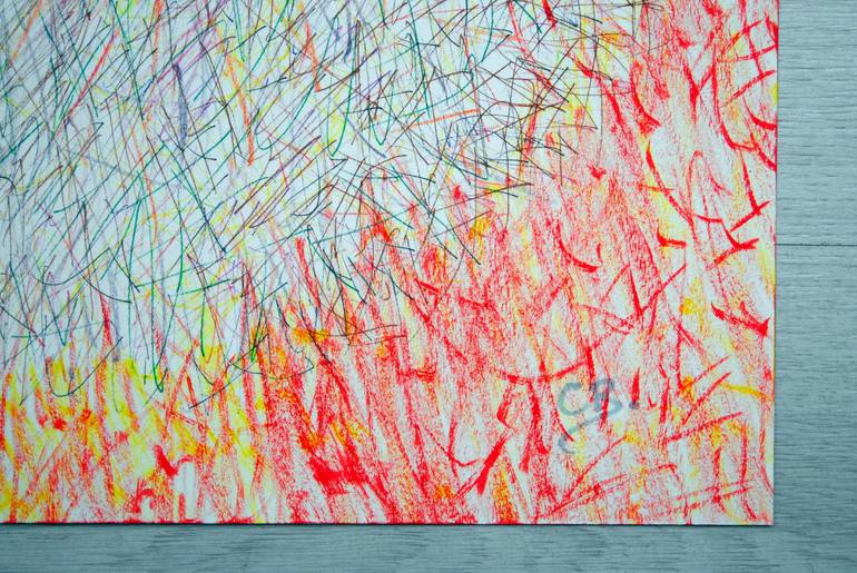 Original Abstract Expressionism Abstract Drawing by CONRAD BLOEMERS