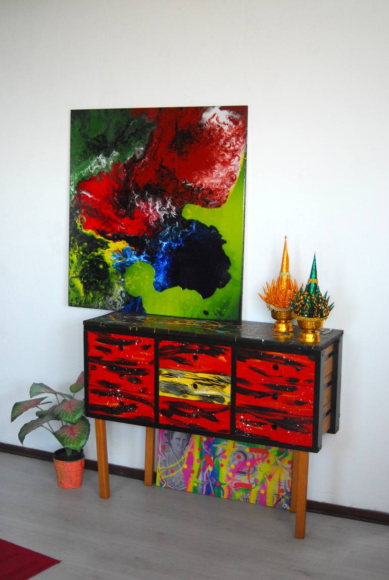 Original Abstract Expressionism Abstract Painting by C B