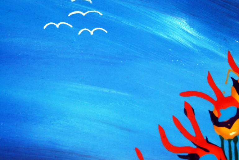 Original Abstract Expressionism Landscape Painting by C B