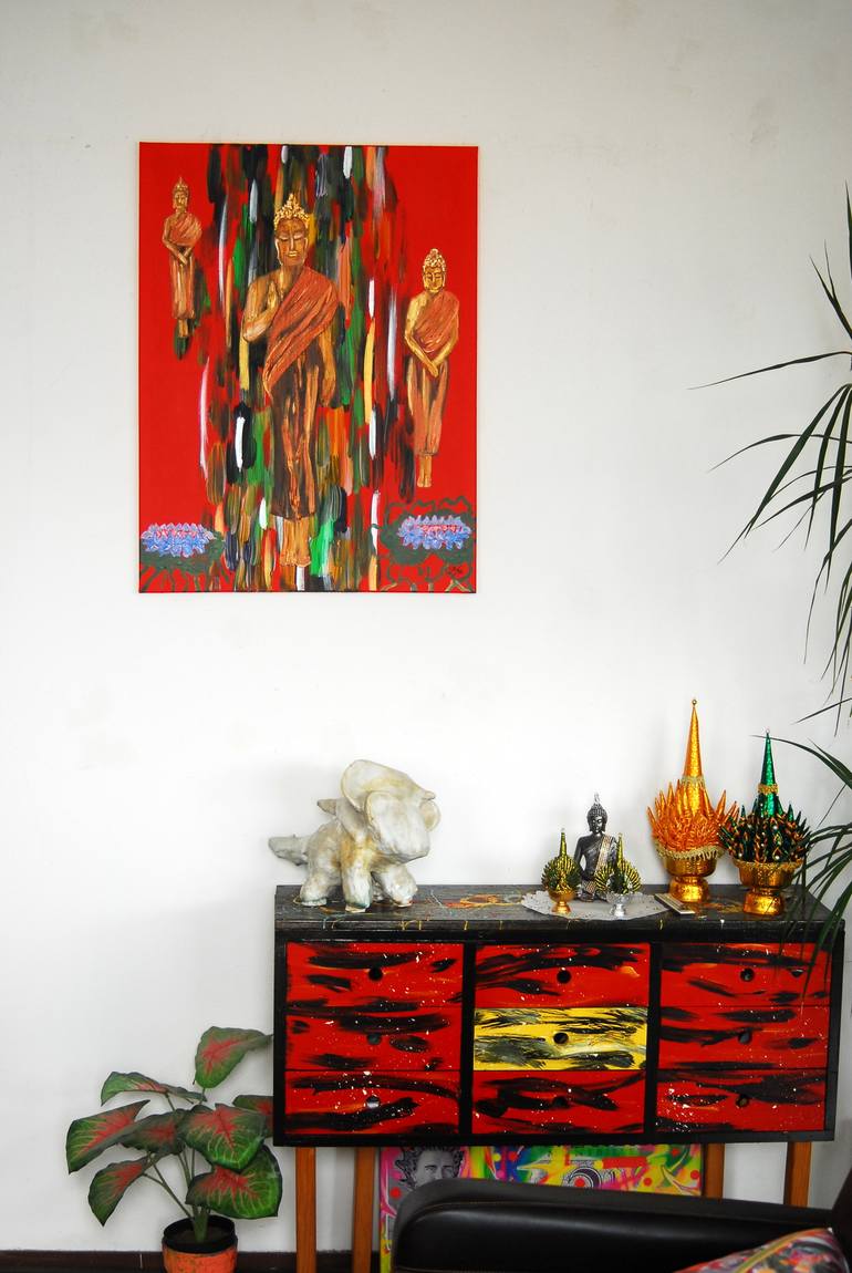 Original Abstract Expressionism Travel Painting by Conrad Bloemers