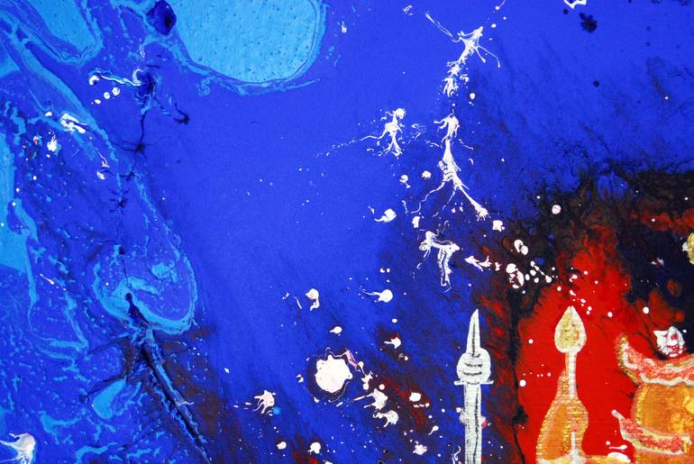 Original Abstract Expressionism Family Painting by C B