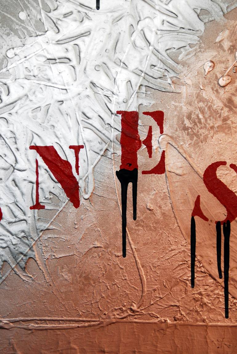 Original Abstract Expressionism Typography Painting by C B