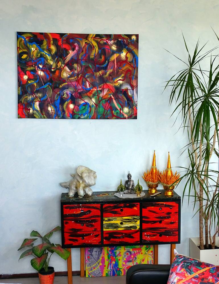 Original Abstract Expressionism Abstract Painting by C B