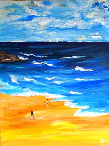 Original Impressionism Beach Paintings by CONRAD BLOEMERS