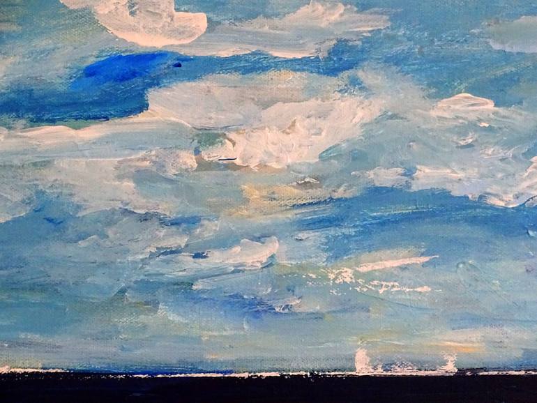 Original Impressionism Beach Painting by C B