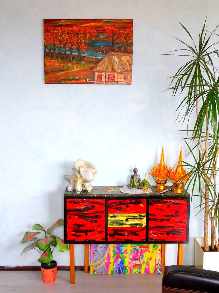 Original Impressionism Landscape Painting by C B