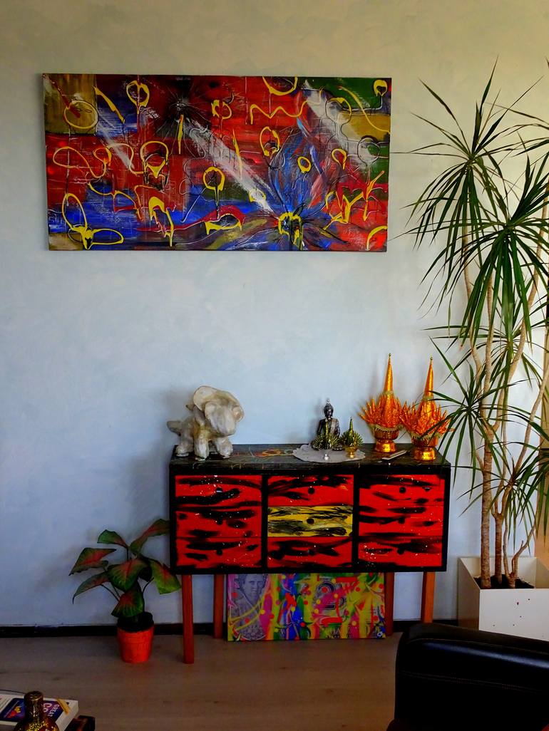 Original Abstract Painting by CONRAD BLOEMERS