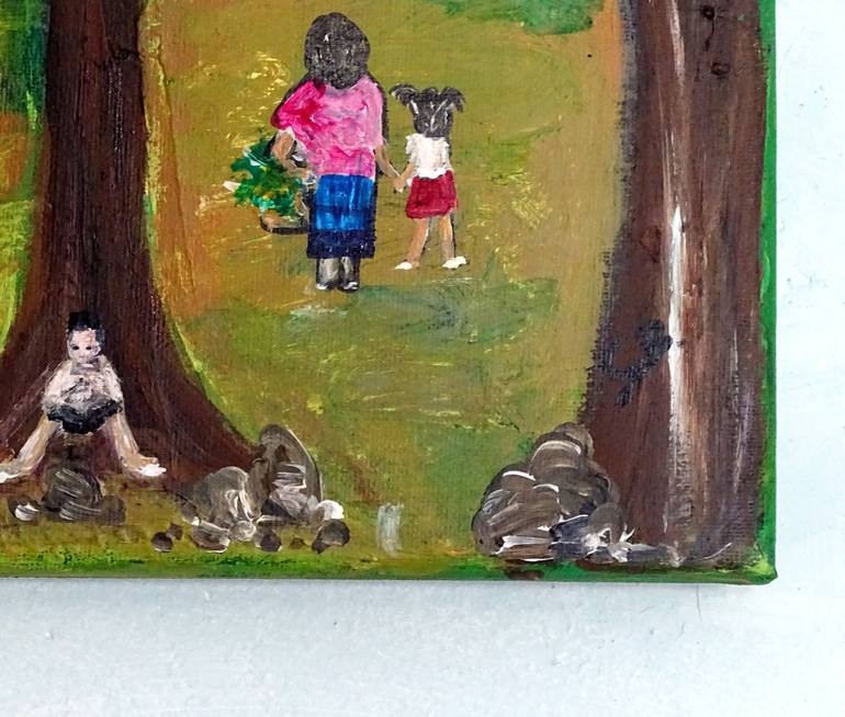 Original Impressionism Family Painting by CONRAD BLOEMERS