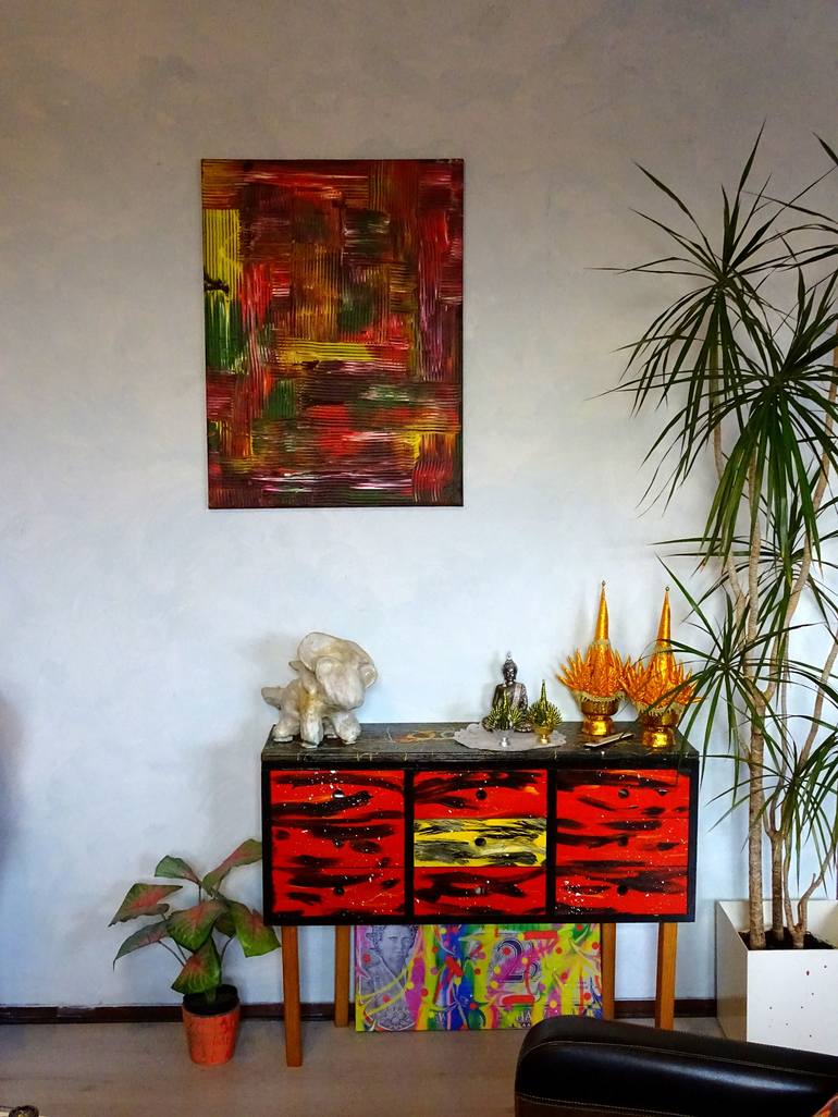 Original Abstract Painting by CONRAD BLOEMERS