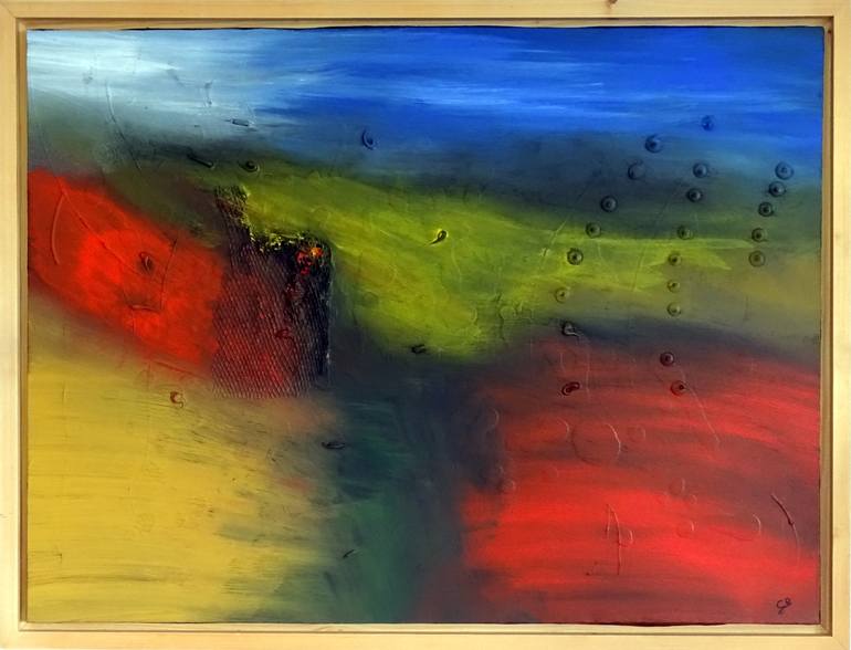 Original Abstract Expressionism Landscape Painting by CONRAD BLOEMERS