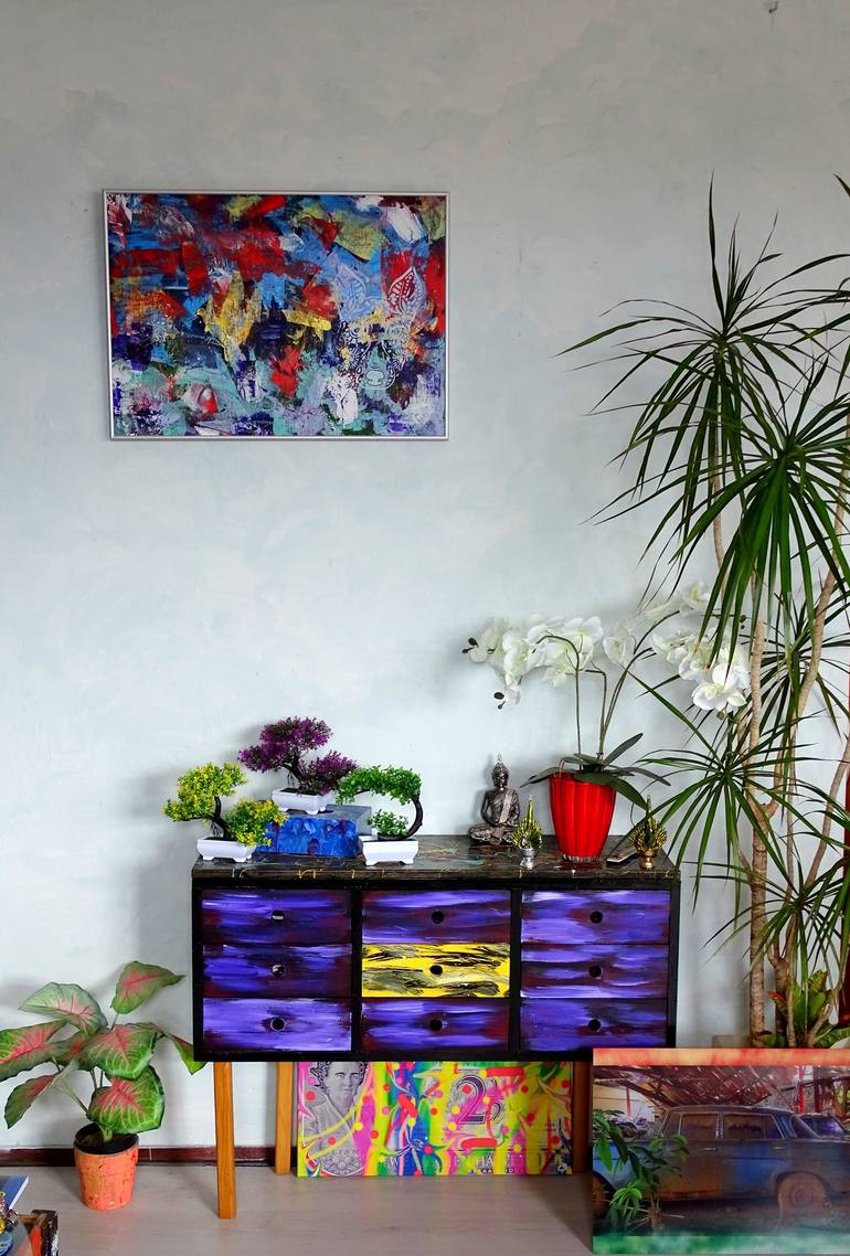 Original Abstract Expressionism Abstract Painting by C B