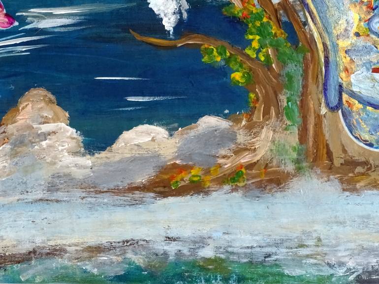 Original Abstract Expressionism Landscape Painting by C B