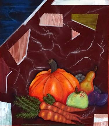 Veggie still life (framed painting) thumb