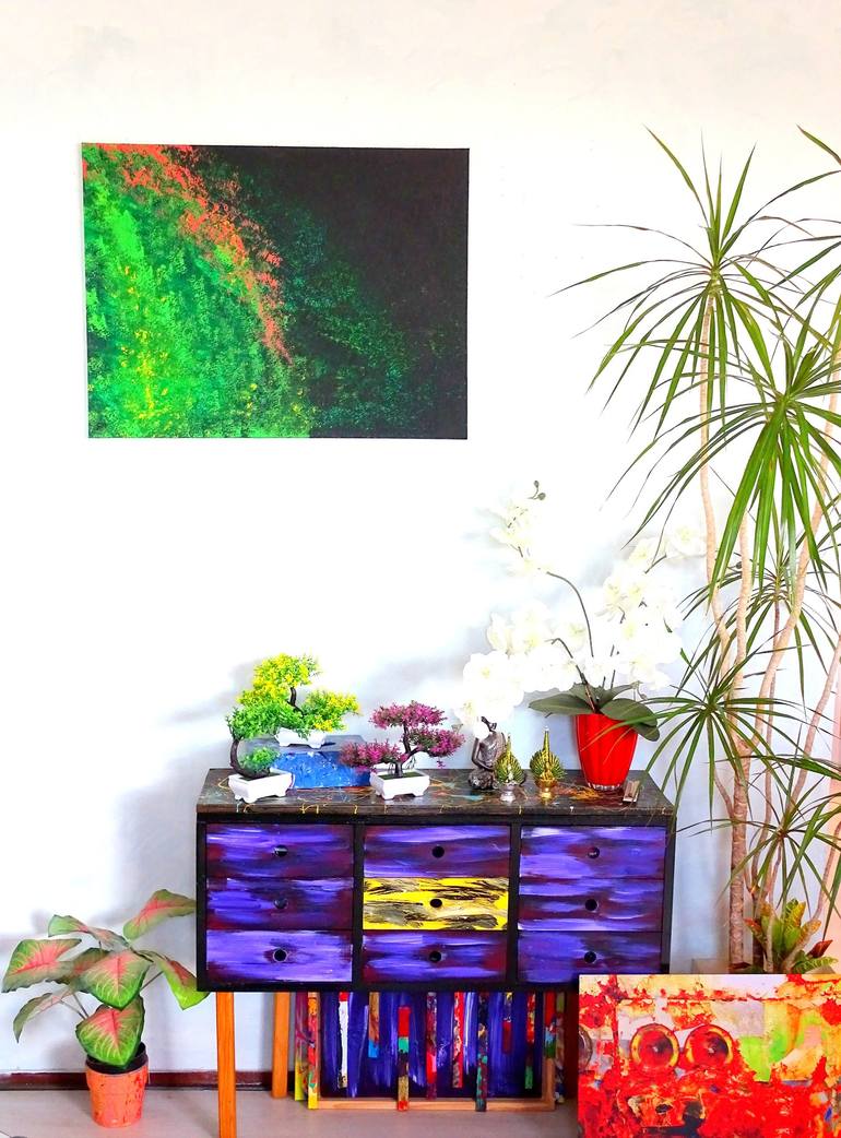 Original Abstract Expressionism Abstract Painting by Conrad Bloemers