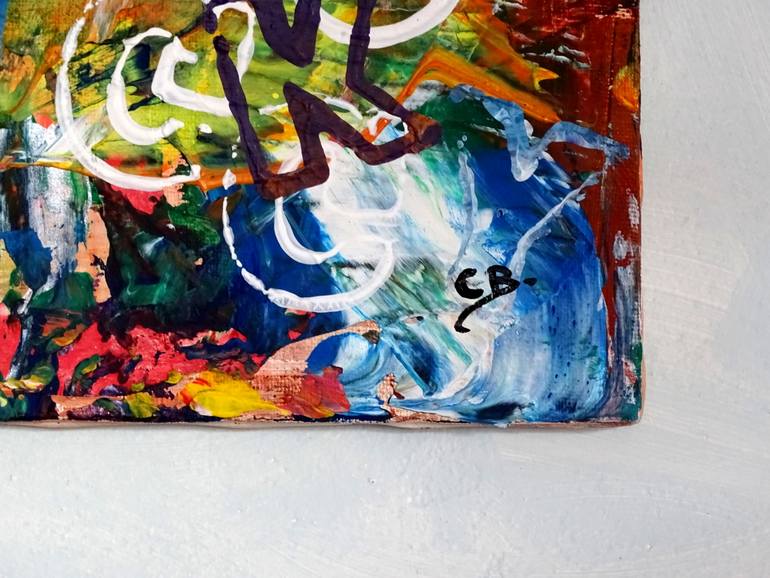 Original Abstract Expressionism Typography Painting by C B
