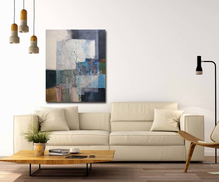 Original geometric Abstract Painting by Marly Freij