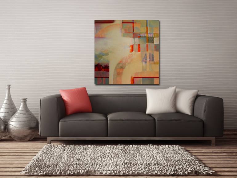 Original geometric Abstract Painting by Marly Freij