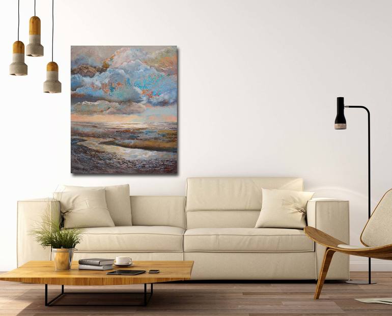 Original Abstract Expressionism Seascape Painting by Marly Freij