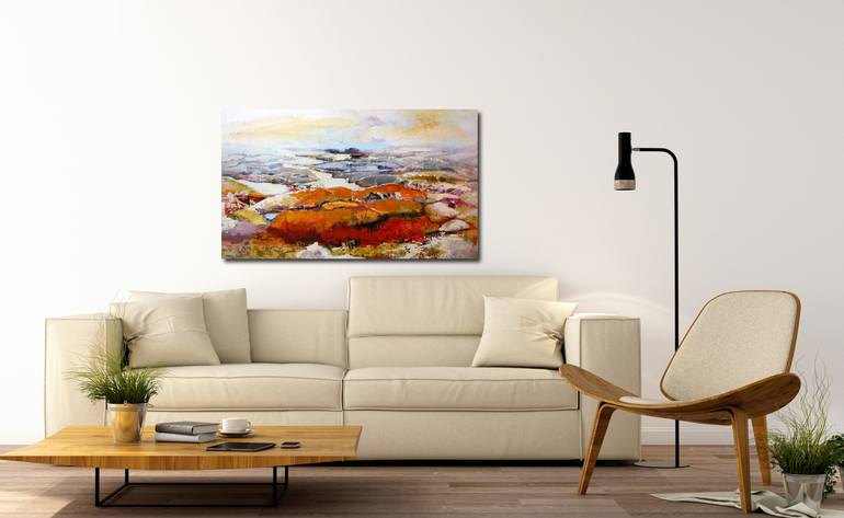 Original Abstract Landscape Painting by Marly Freij
