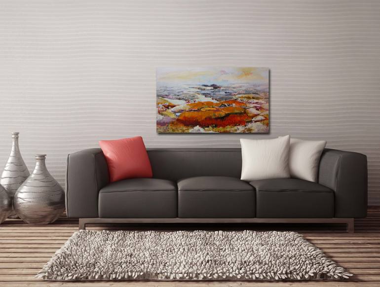 Original Abstract Landscape Painting by Marly Freij