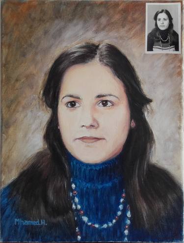 Original Portrait Paintings by HAMADI MHAMED