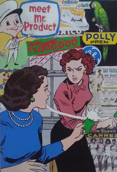 Original Pop Art Women Mixed Media by Ignacio Galli