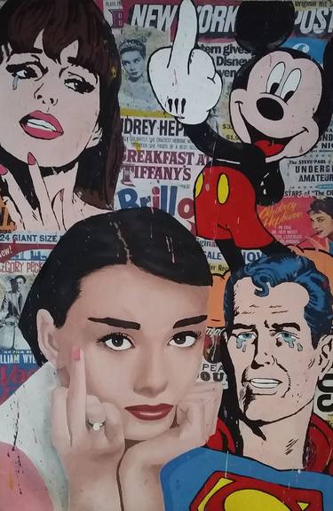 Original Pop Art Pop Culture/Celebrity Mixed Media by Ignacio Galli