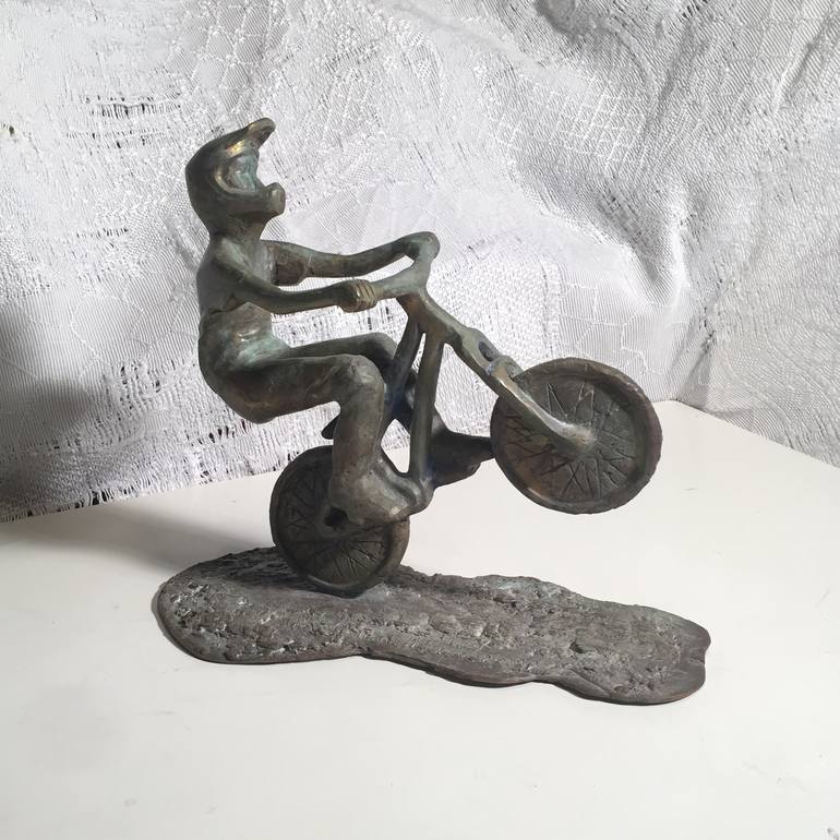 Original Fine Art Bicycle Sculpture by Paola Majerna