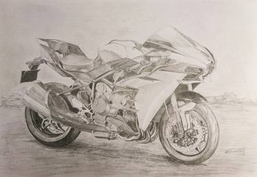 Original Motorcycle Drawing by Jade Blakeley