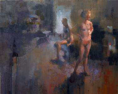 Original Abstract Expressionism Nude Paintings by Cathy Locke