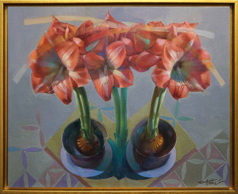 Original contemporary art Floral Painting by Cathy Locke