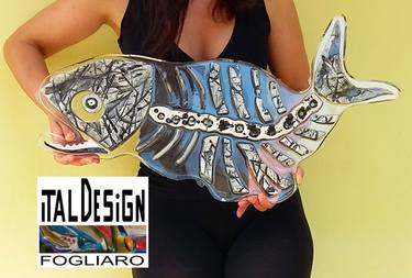 Original Art Deco Fish Sculpture by Katia Fogliaro