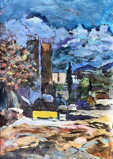 Print of Figurative Places Paintings by Dionysia Adamopoulou