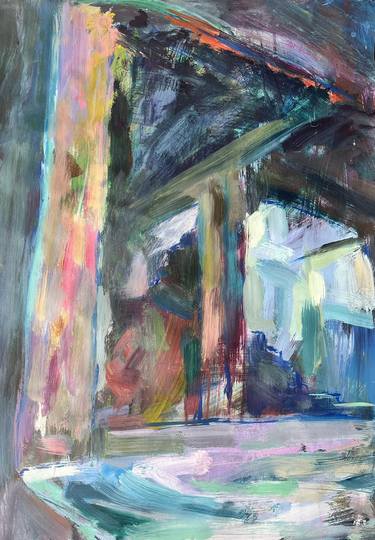 Print of Cities Paintings by Dionysia Adamopoulou