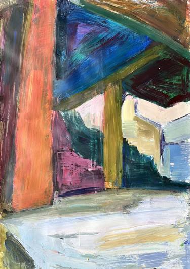 Original Expressionism Architecture Paintings by Dionysia Adamopoulou