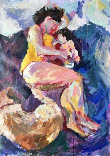 Print of Figurative Family Paintings by Dionysia Adamopoulou