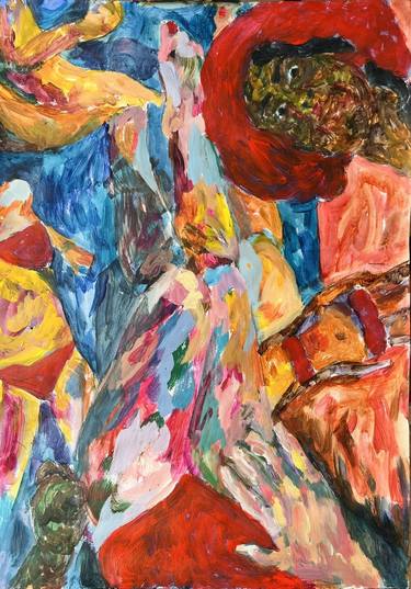 Print of Expressionism Women Paintings by Dionysia Adamopoulou