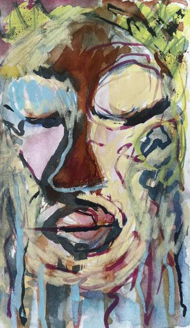 Original Abstract Expressionism Abstract Painting by Denise Adamopoulou
