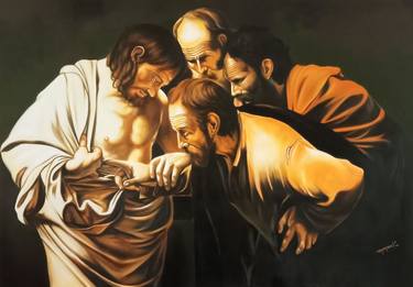 The Incredulity of Saint Thomas Caravaggio by Hector Monroy thumb