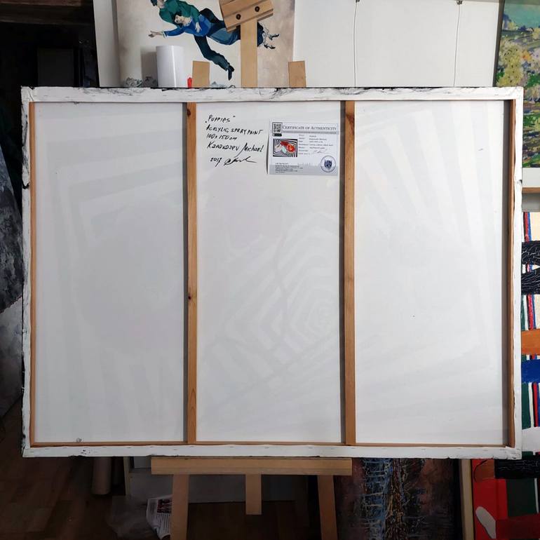 Original Op Art Botanic Painting by Mihails Karavajevs