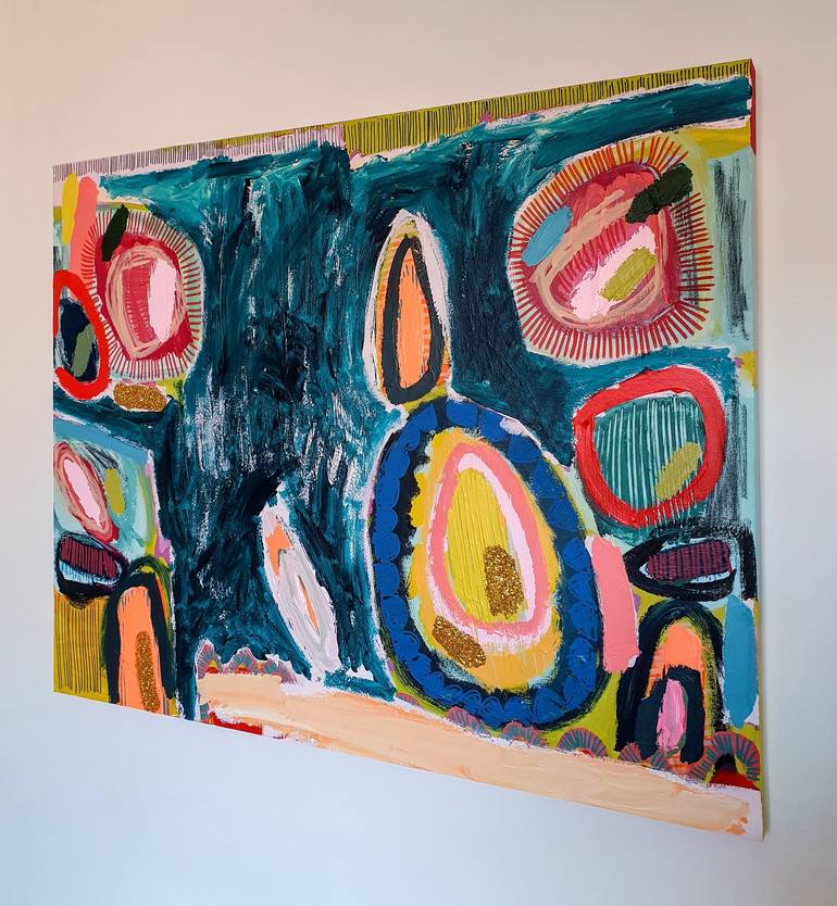 Original Abstract Expressionism Abstract Painting by Jessie Woodward