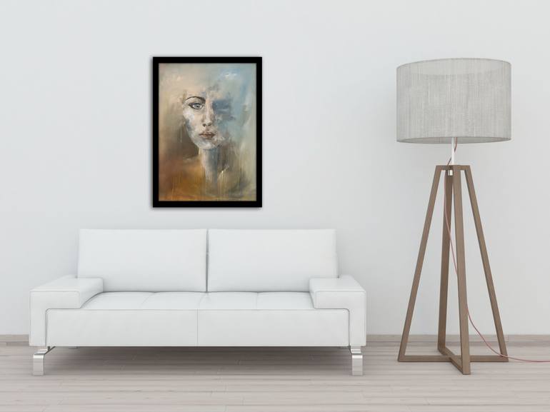 Original Abstract Portrait Painting by Agnieszka Potocka-Makoś