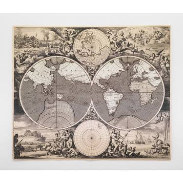 Original Baroque Geometric Mixed Media by Nicolas Crocetti