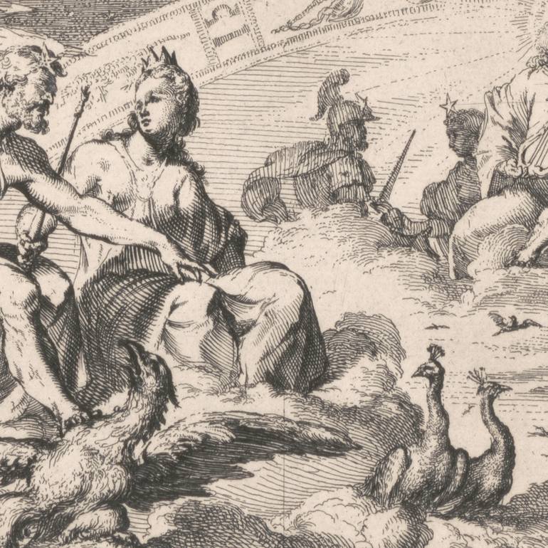 Original Baroque Geometric Mixed Media by Nicolas Crocetti