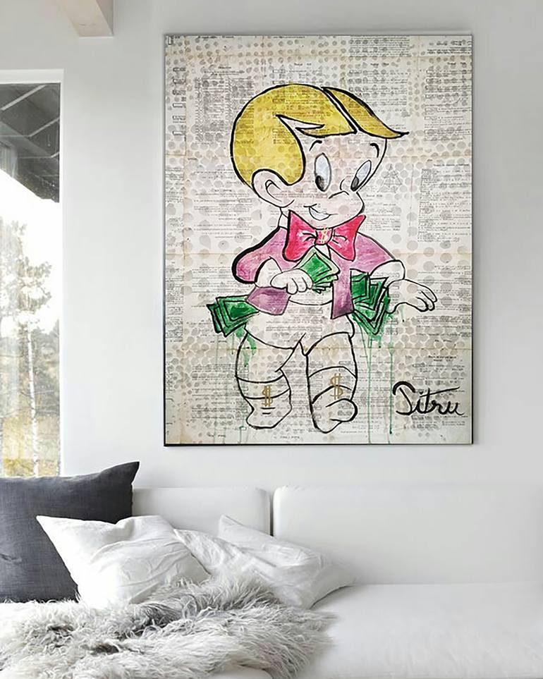Original Pop Art Women Drawing by Pitru Marius