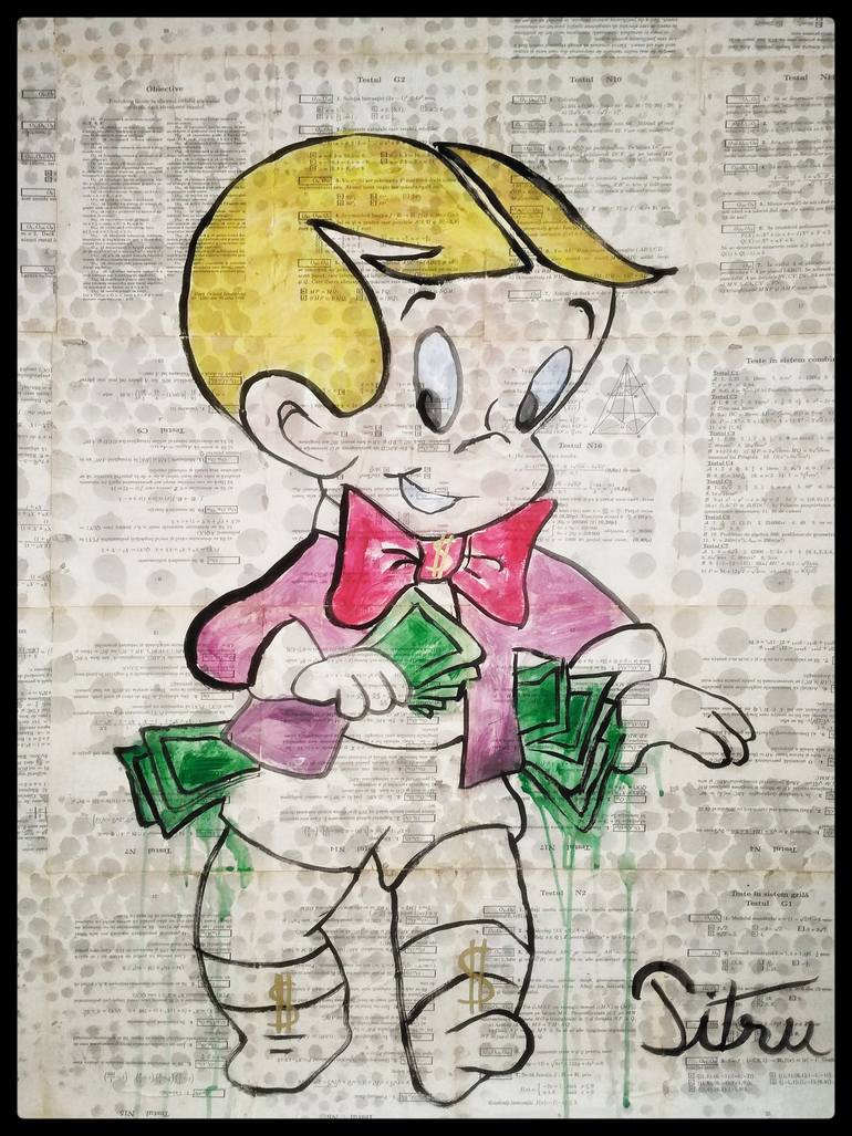 Original Pop Art Women Drawing by Pitru Marius