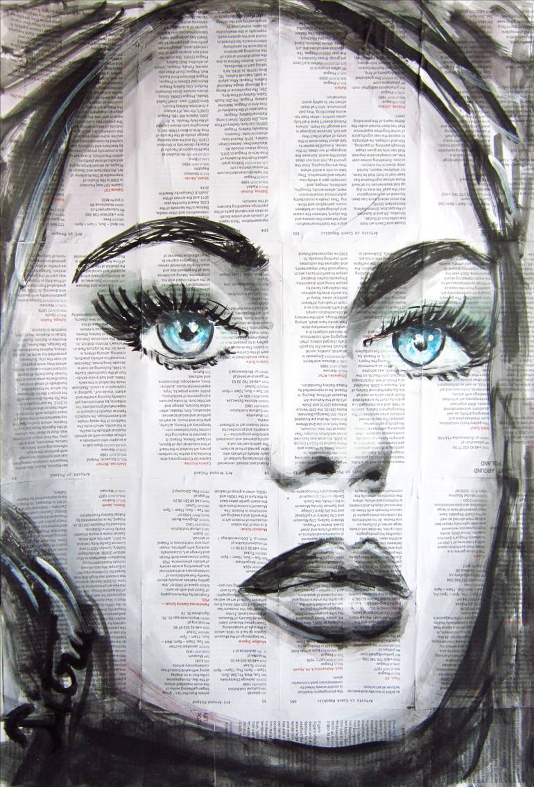 Original Pop Art Women Drawing by Pitru Marius