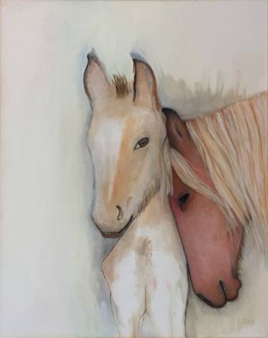 Print of Horse Paintings by Debbie Zick