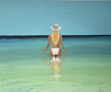 Print of Figurative Beach Paintings by Debby Philp