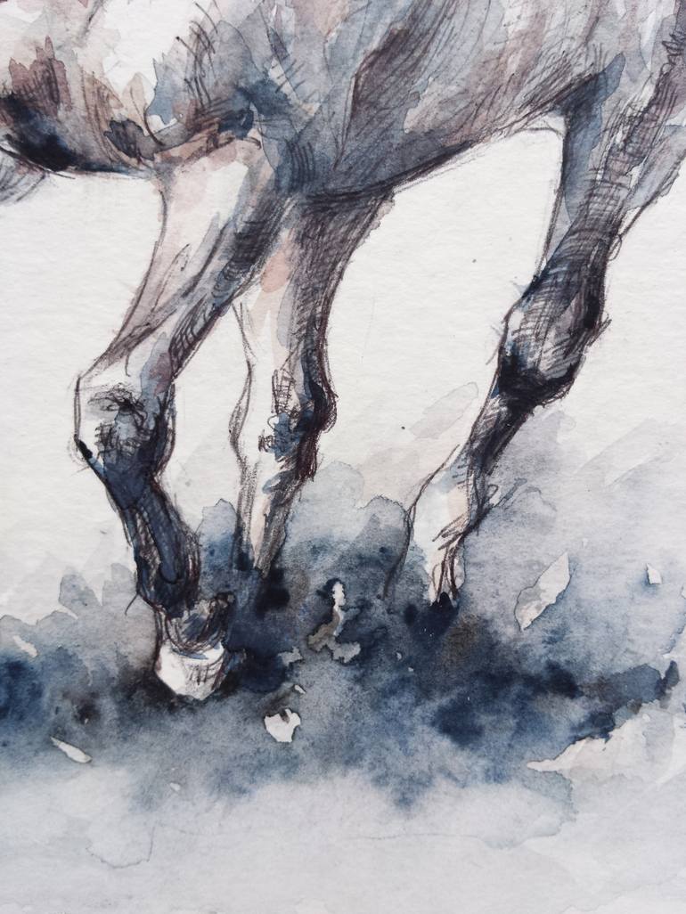 Original Expressionism Horse Drawing by Georgi Todorov